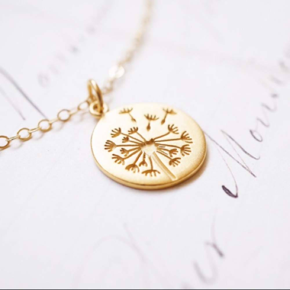 “Make A Wish” Dandelion Plant Floral Boho Necklace - Picture 3 of 6